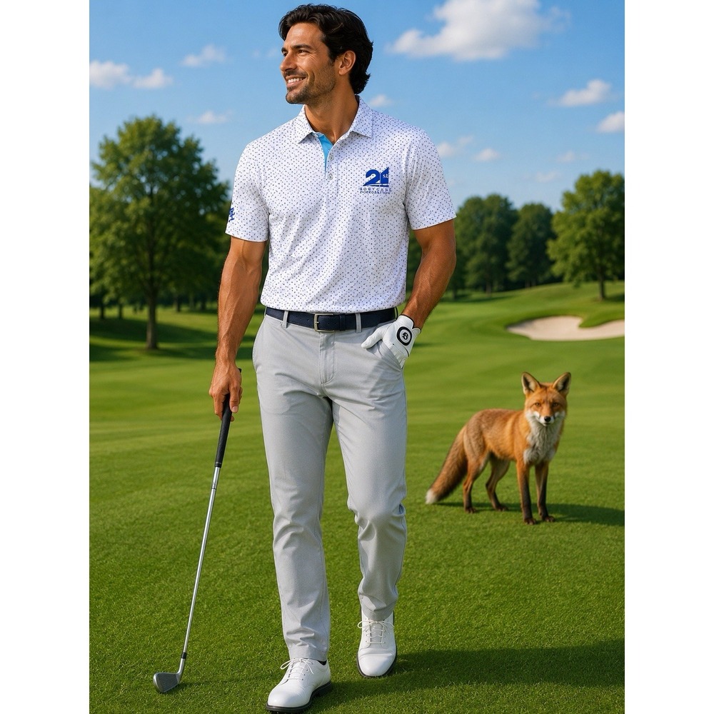 Johnnie O Performance POLO  Mens LARGE PERFORMANCE GOLF CASH LOGO